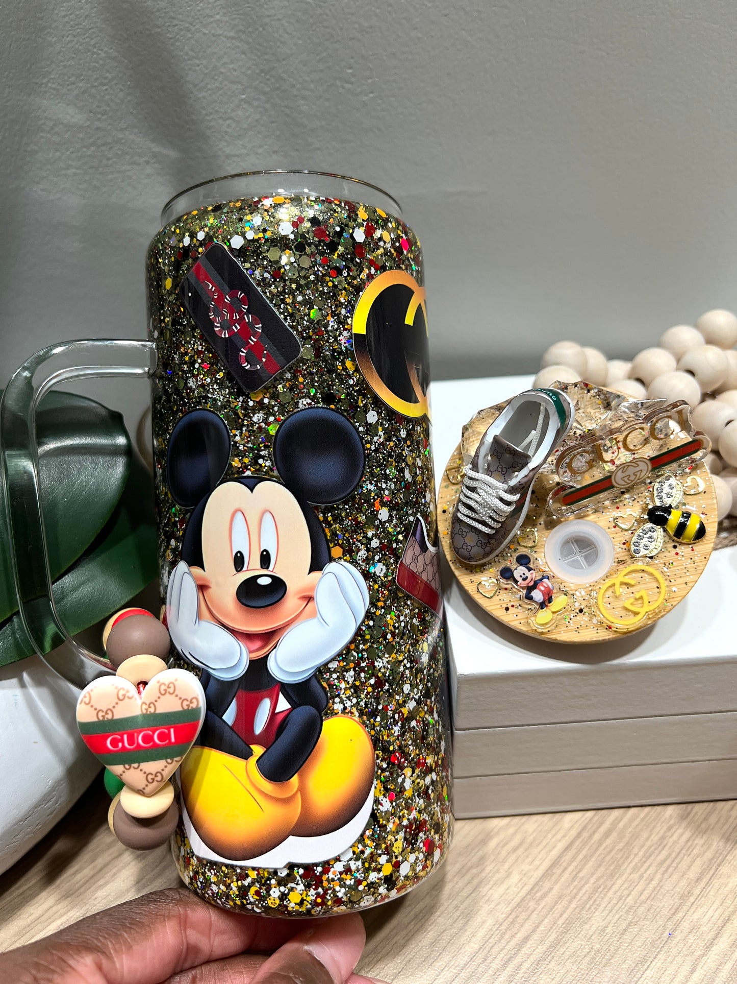 GG Mickey w/Sneaker & Cup Bracelet (made to order)